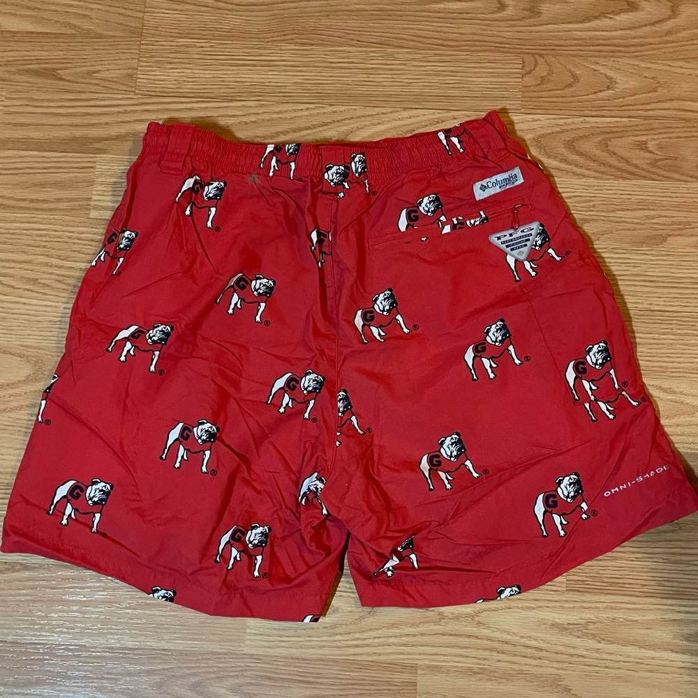 Columbia Red Bulldog Print Men's Athletic Shorts